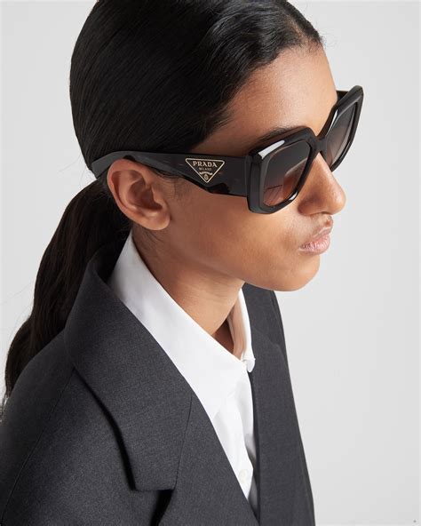 prada sunglasses women black and gold|Prada sunglasses selfridges.